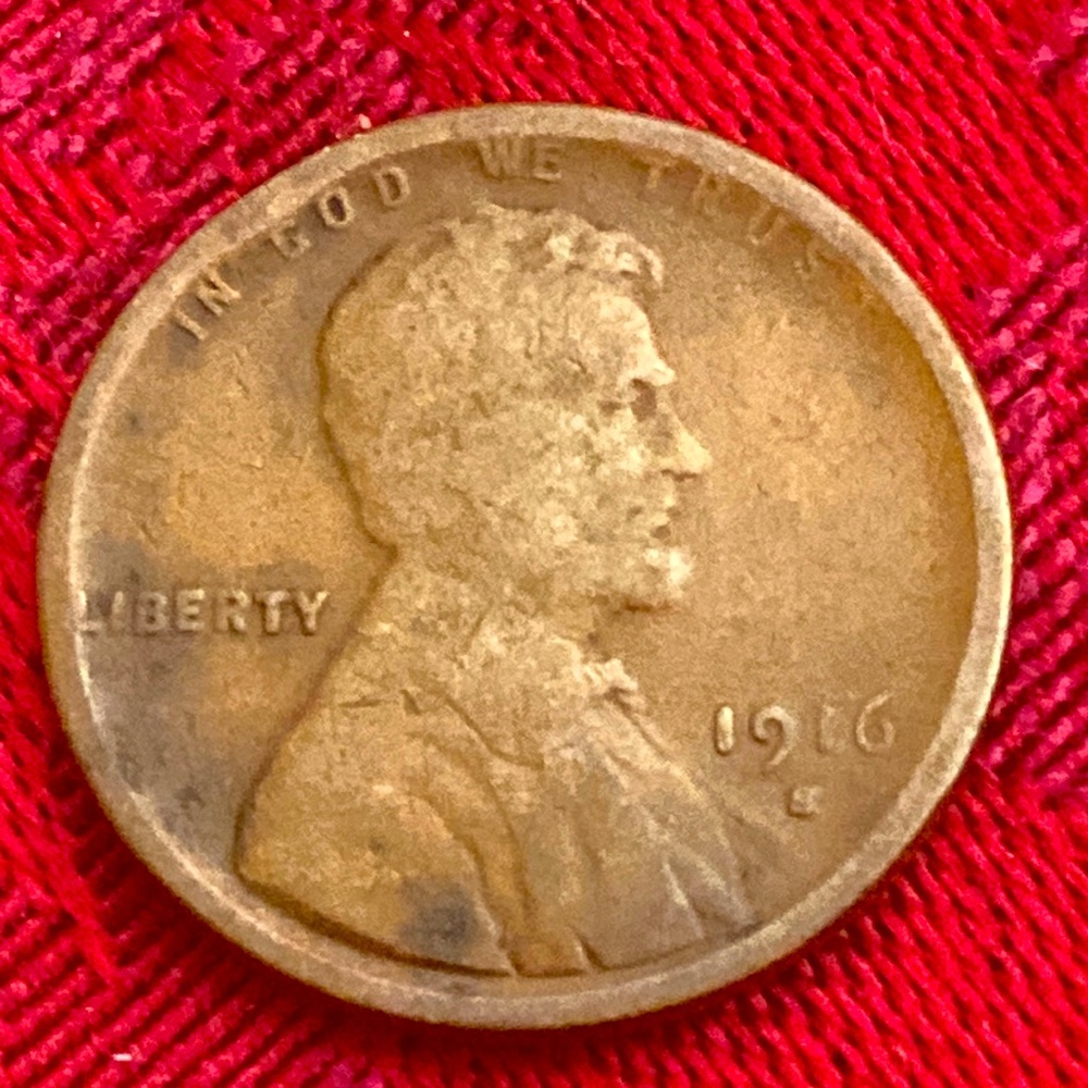 Antique 1916 S Lincoln One Cent Planchard Error